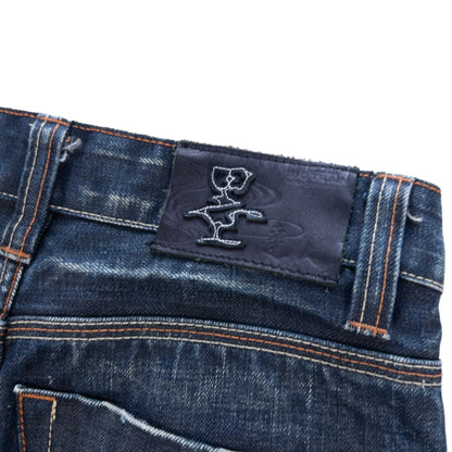 Vintage Geisha Japanese Denim Shorts Size W28