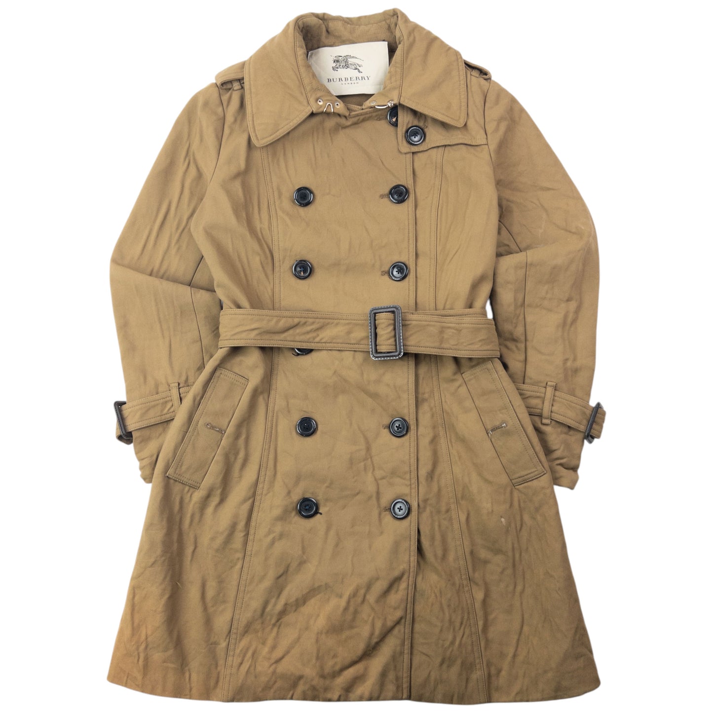 Vintage 2000s Burberry Belt Waist Trench Jacket Womens Size S