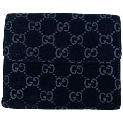 Vintage 2000s Gucci Monogram Suede Wallet