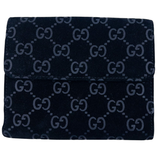 Vintage 2000s Gucci Monogram Suede Wallet