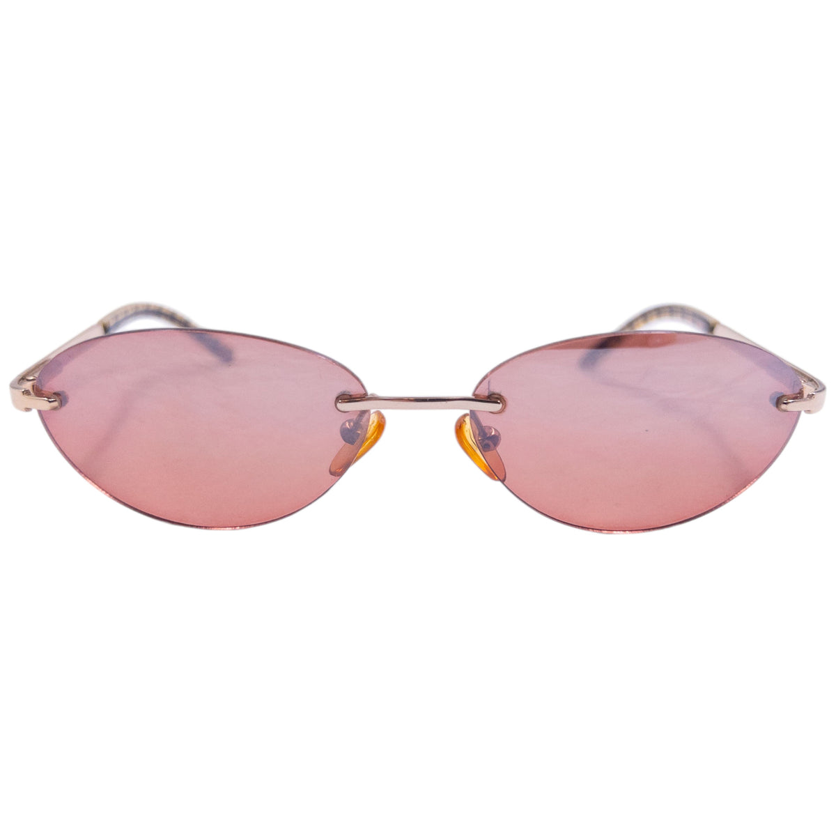 Vintage 2000s Burberry Nova Check Rimless Sunglasses