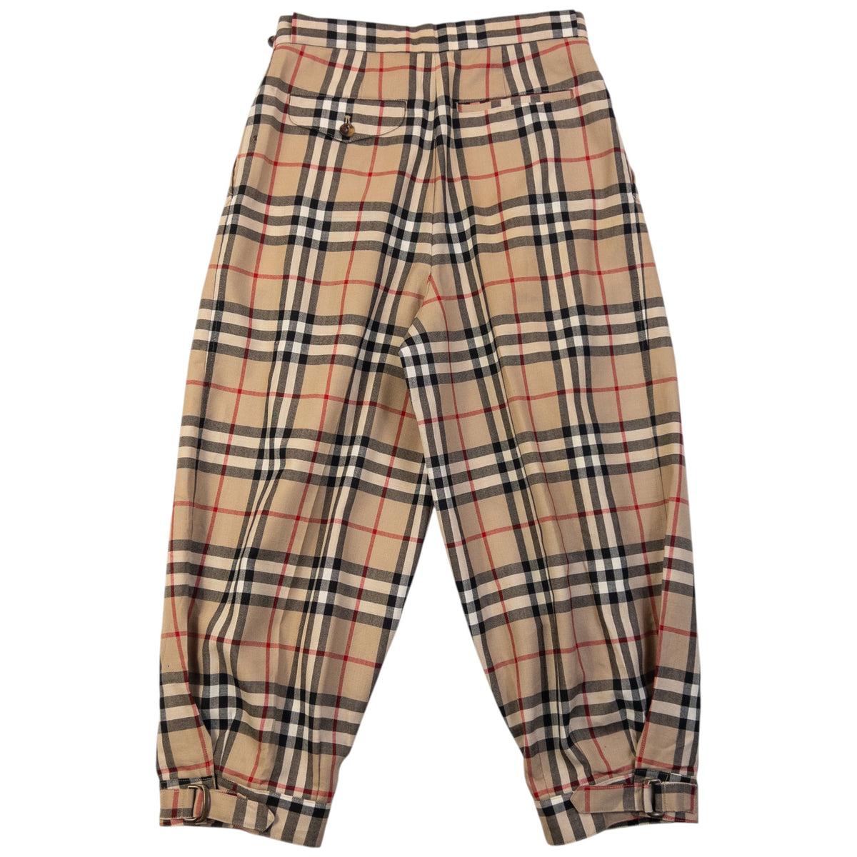 Vintage 80s Burberry Nova Check Pleated Trousers Size W26