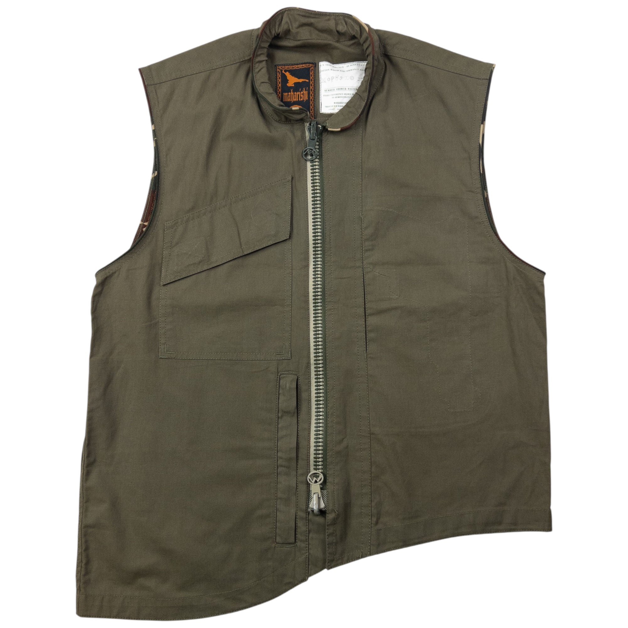 Vintage 1999 Maharishi Asymmetric Zip Up Gilet Size M