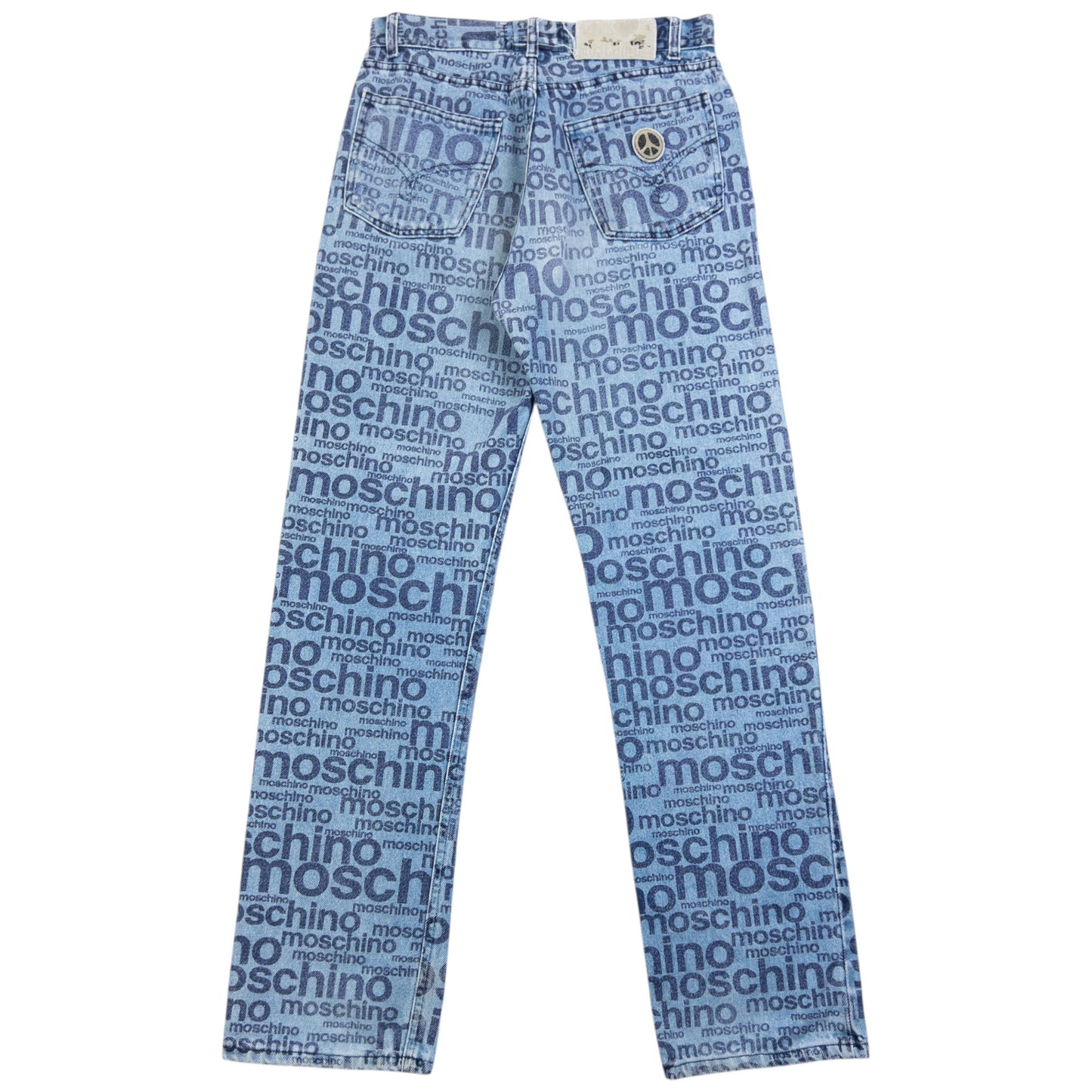Vintage 2000s Moschino Jeans Monogram Denim Jeans Size W28
