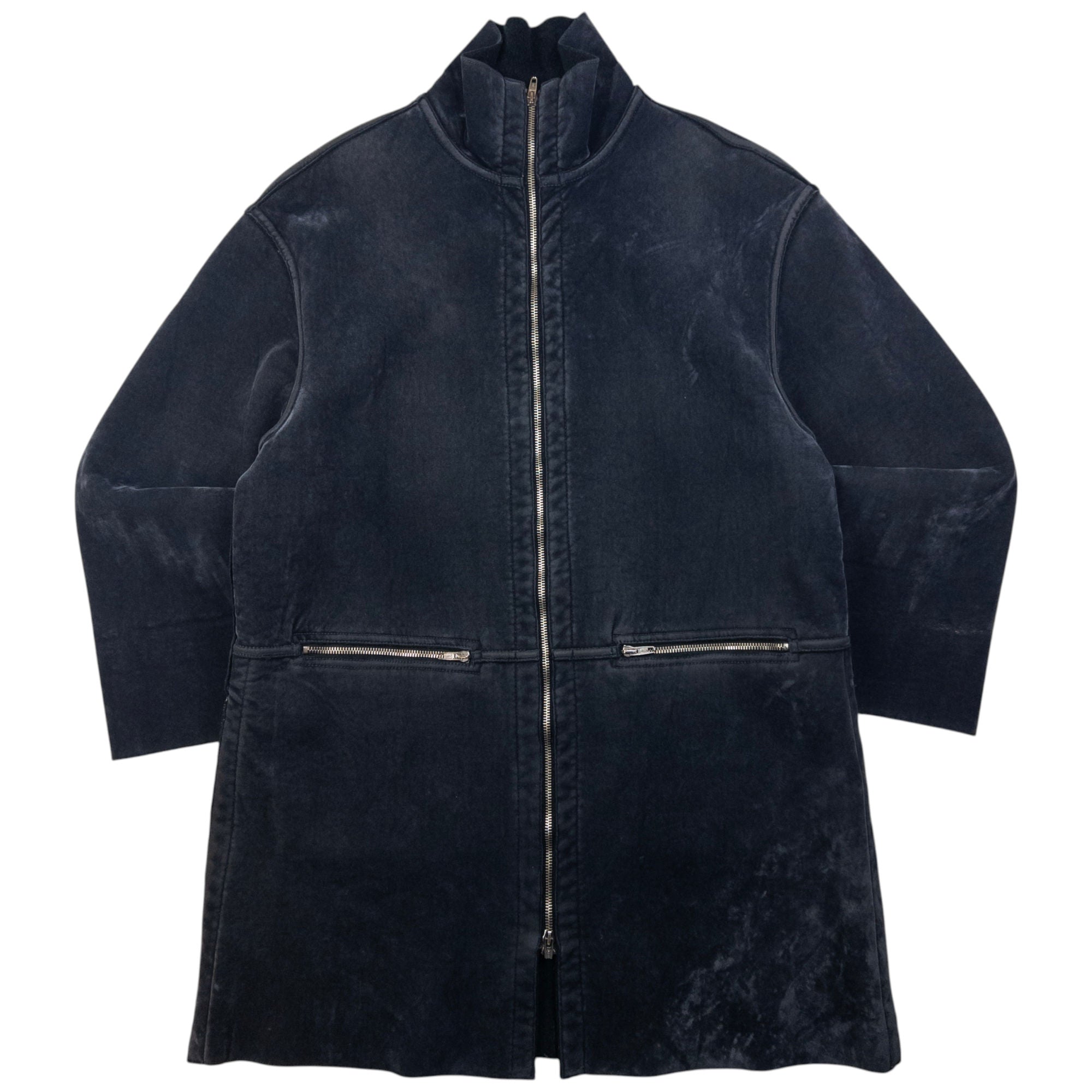 Vintage Armani Jeans Fleece Lined Velour Jacket Womens Size XL