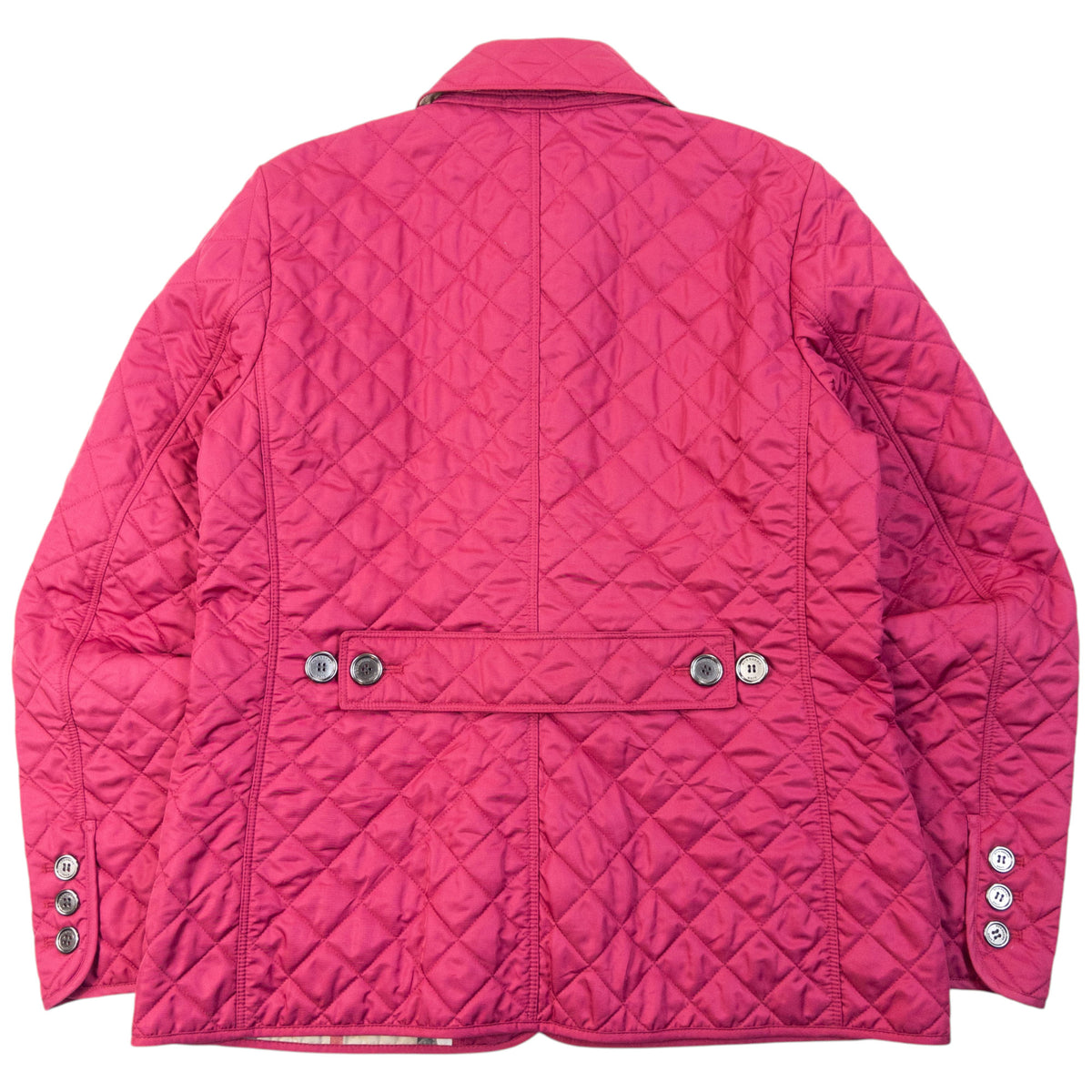 Vintage Burberry Brit Nova Check Lined Quilted Jacket Womens Size L