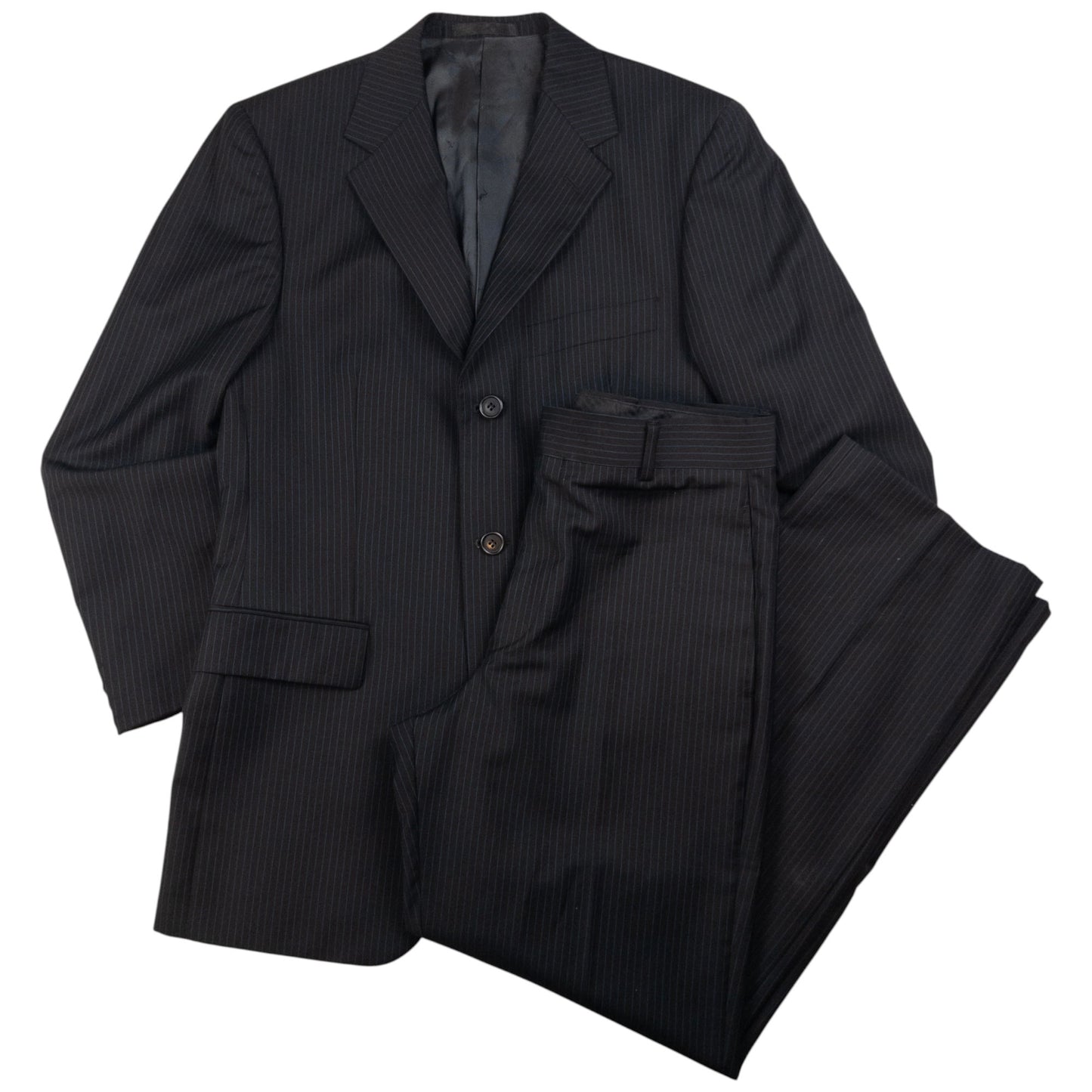 Vintage YSL Yves Saint Laurent Pinstripe Jacket & Trousers Suit Set Size M
