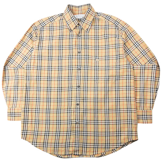 Vintage 90s Burberry Nova Check Long Sleeve Button Up Shirt Size S