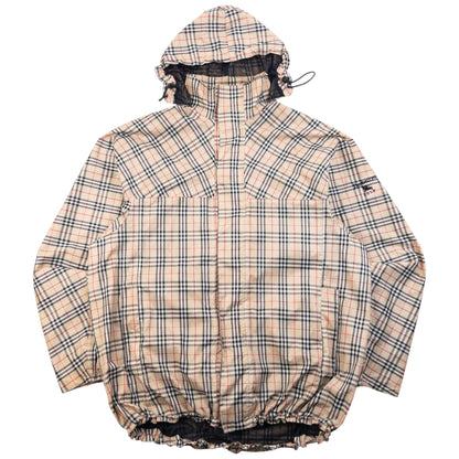 Vintage 90s Burberry Golf Nova Check Packable Jacket Size XL