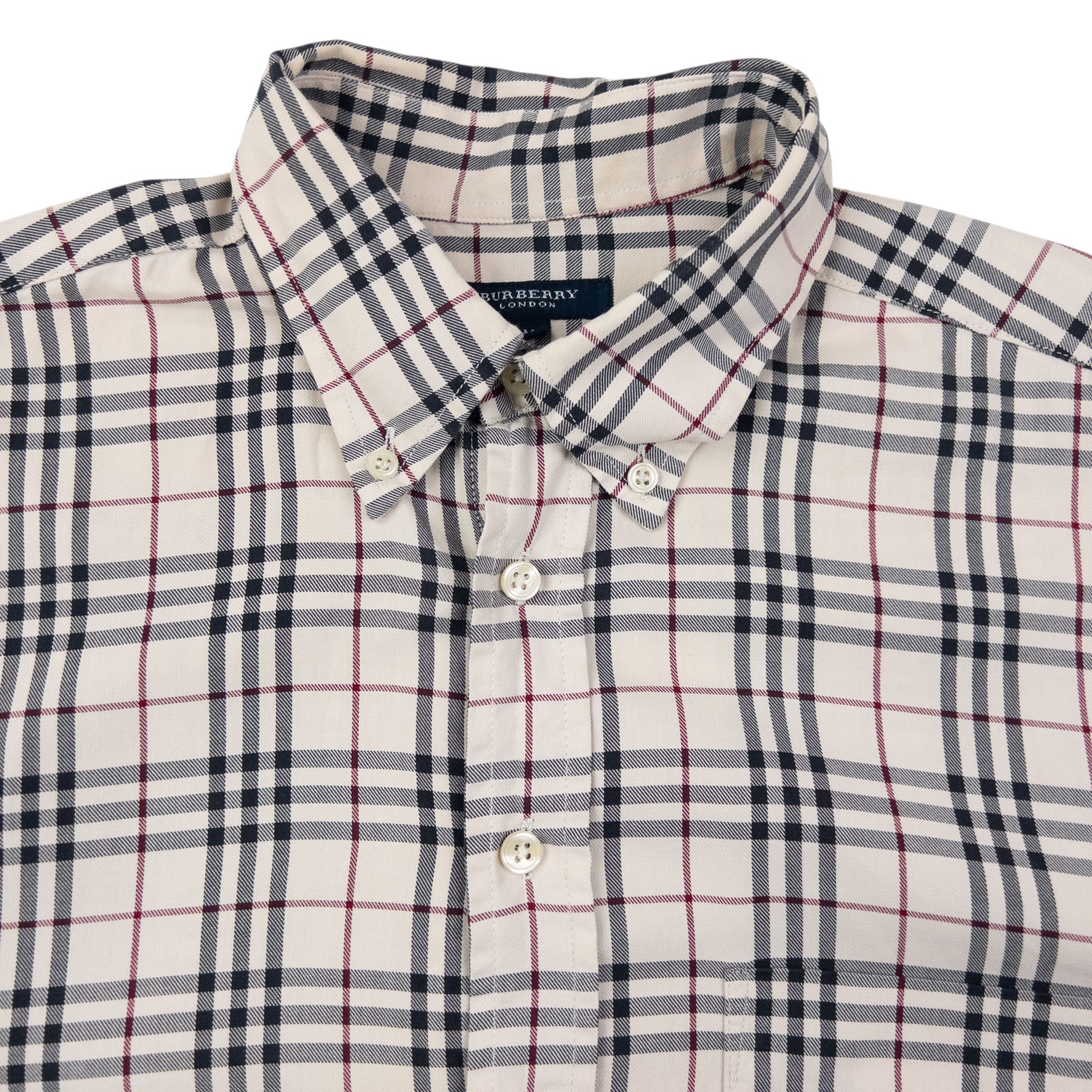 Vintage 2000s Burberry Nova Check Long Sleeve Button Up Shirt Size M