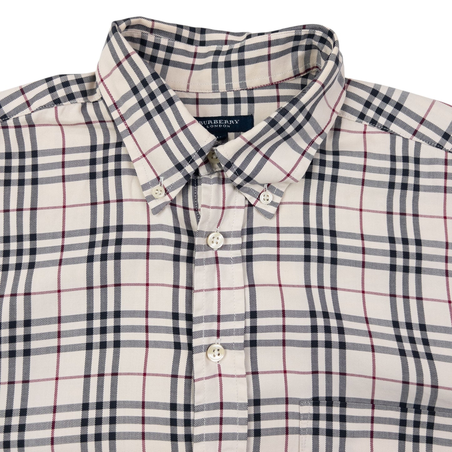 Vintage 2000s Burberry Nova Check Long Sleeve Button Up Shirt Size M