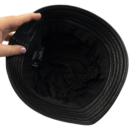 Vintage 2000s Gucci Leather Bucket Hat Size M