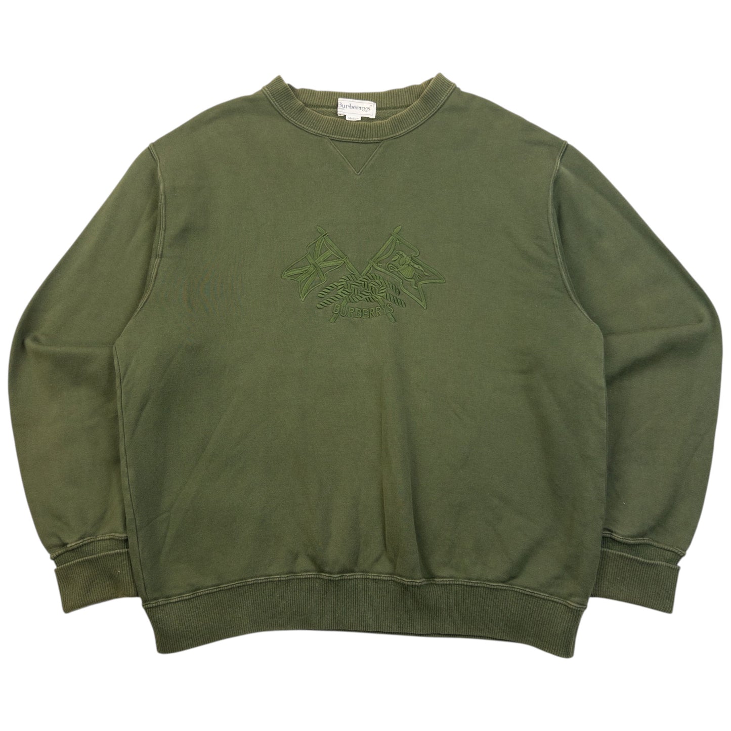Vintage 90s Burberry Embroidered Sweatshirt Size XS