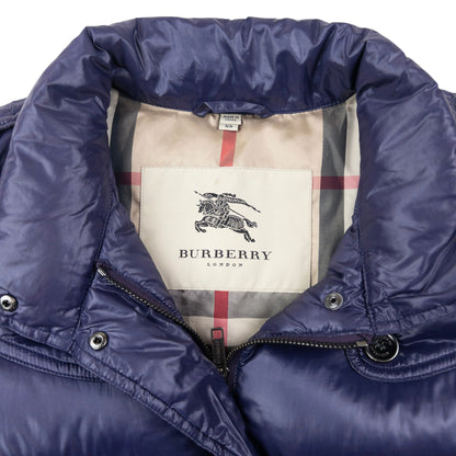 Vintage Burberry Zip Up Puffer Jacket Womens Size XS