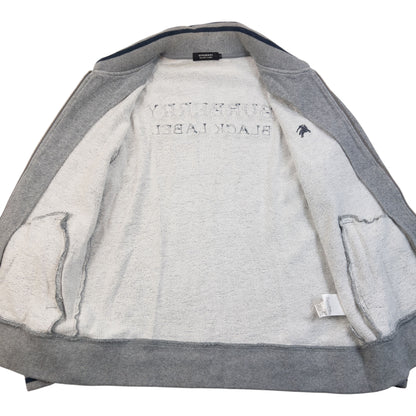 Vintage 2000s Burberry Black Label Zip Up Sweatshirt in grey, photo 5