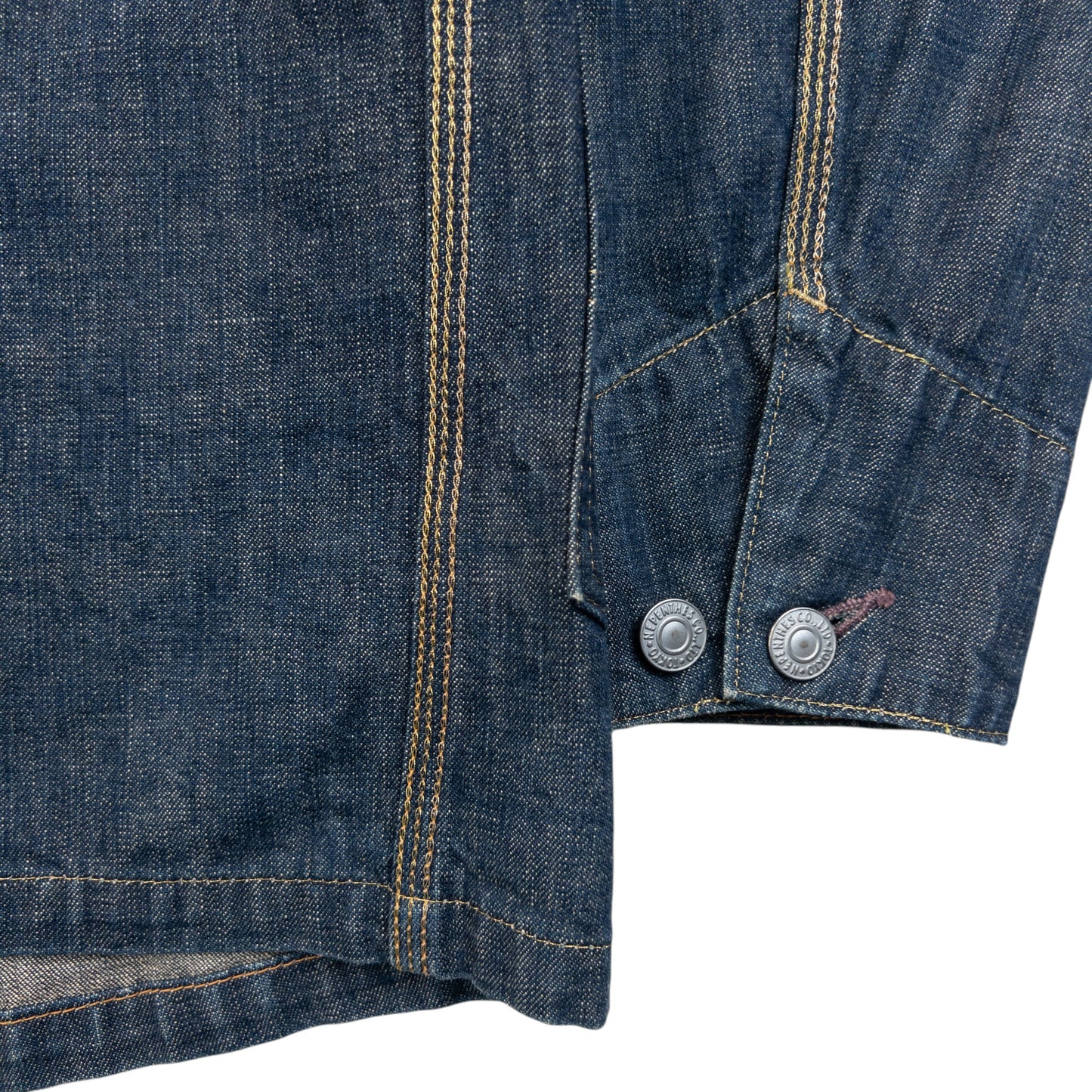 Vintage 90s Needles Button Up Denim Jacket Size XS
