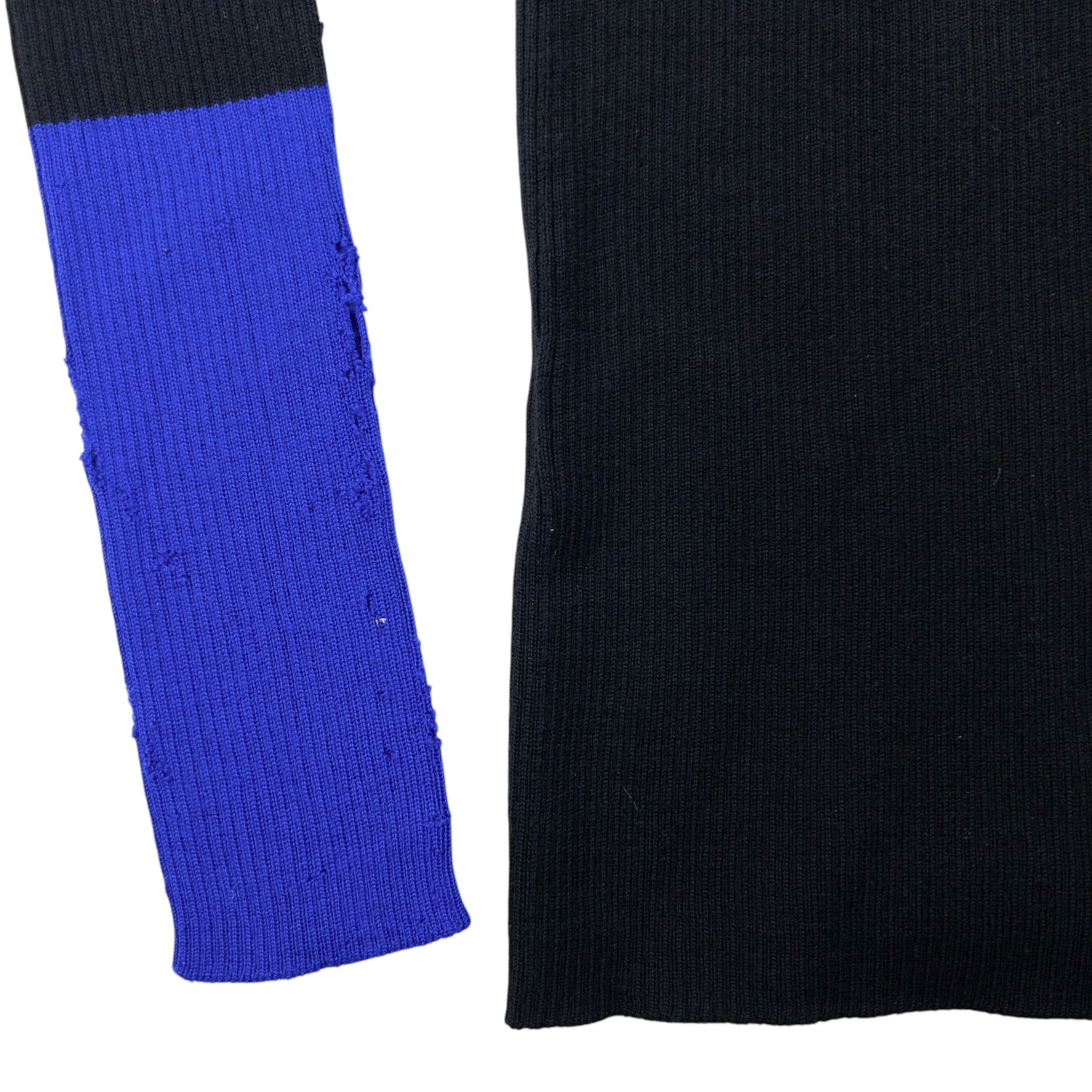 Vintage 2000s Yohji Yamamoto Zip Up Ribbed Wool Jumper Womens Size S