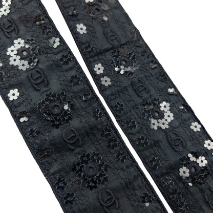 Vintage 2006 Chanel Embroidered Sequin Belt Womens Size L