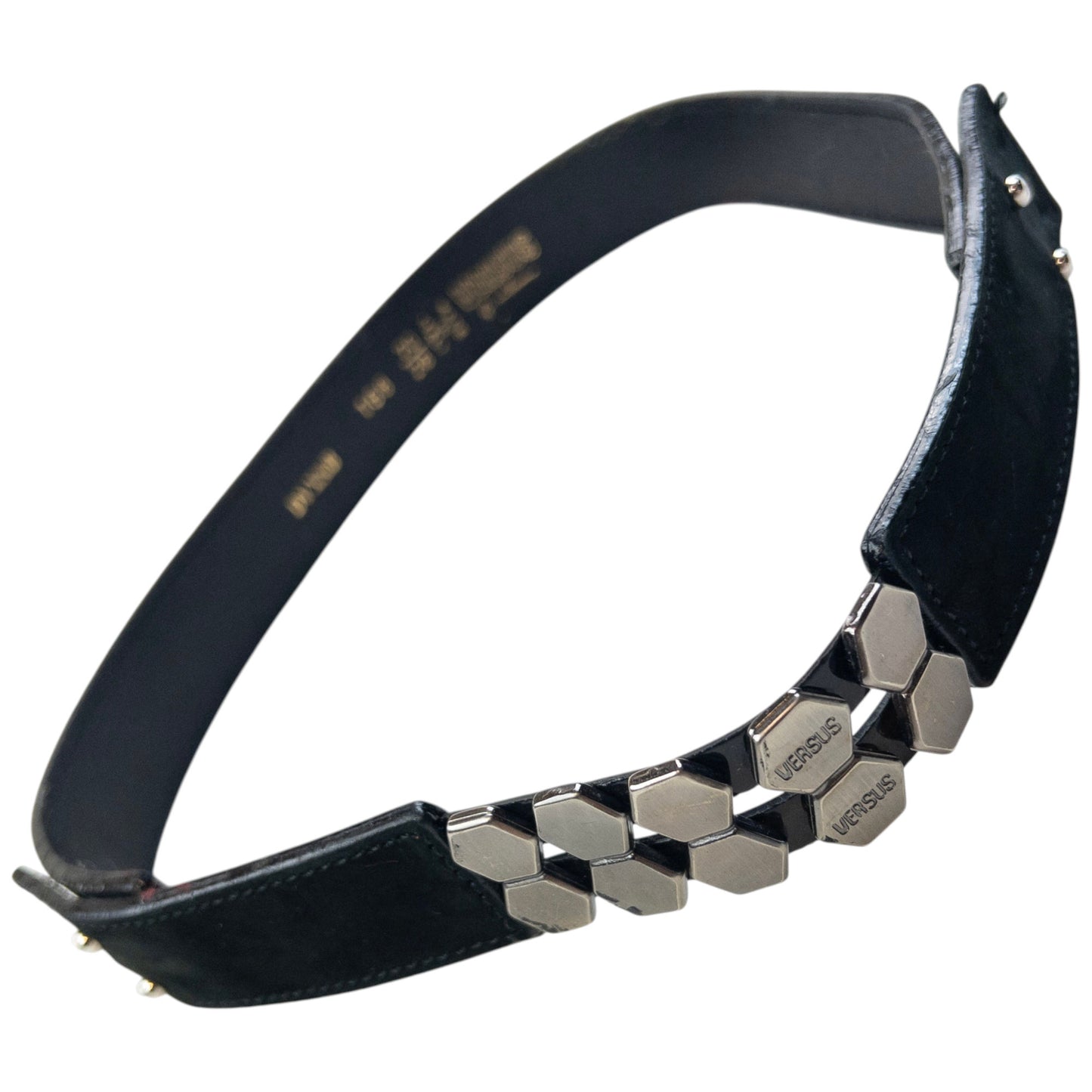 Vintage 90s Versace Versus Leather Belt Size W25