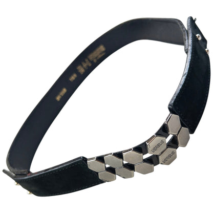 Vintage 90s Versace Versus Leather Belt Size W25