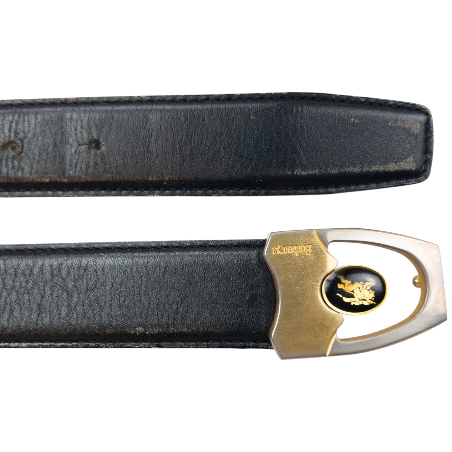 Vintage Burberry Leather Belt Size W30
