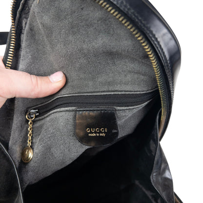 Vintage 80s Gucci Leather And Bamboo Sling Bag