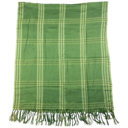 Vintage Issey Miyake Lightweight Checkered Tassel Scarf