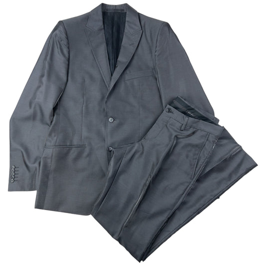 Vintage 2000s Versace Collection Iridescent Wool Jacket & Trousers Suit Set Size L
