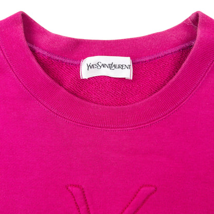 Vintage 90s YSL Yves Saint Laurent Embroidered Sweatshirt Womens Size M
