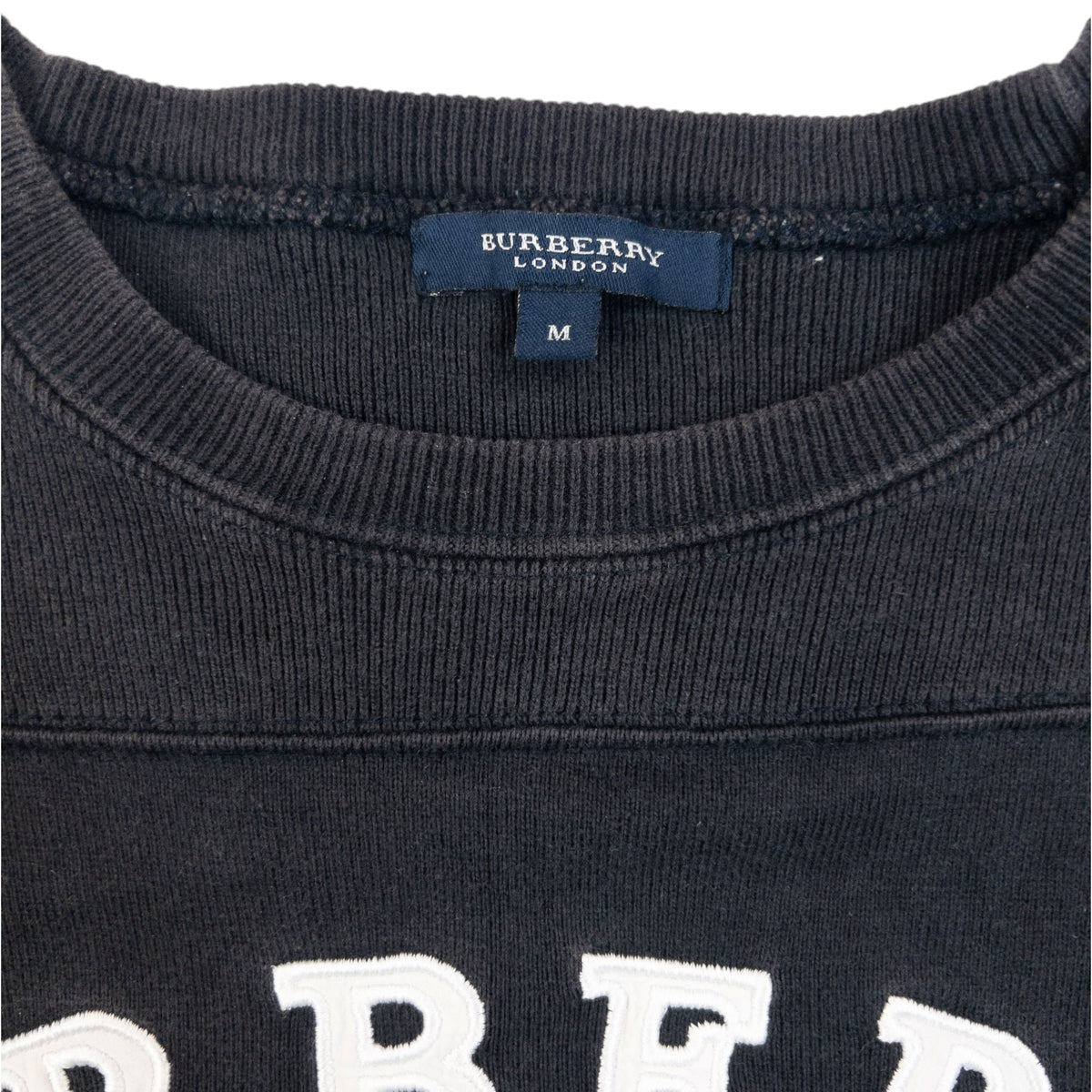 Vintage 2000s Burberry Embroidered 02 Sweatshirt in navy (cotton), photo 4