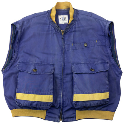 Vintage 80s CP Company Zip Off Sleeve Bomber Jacket Size M