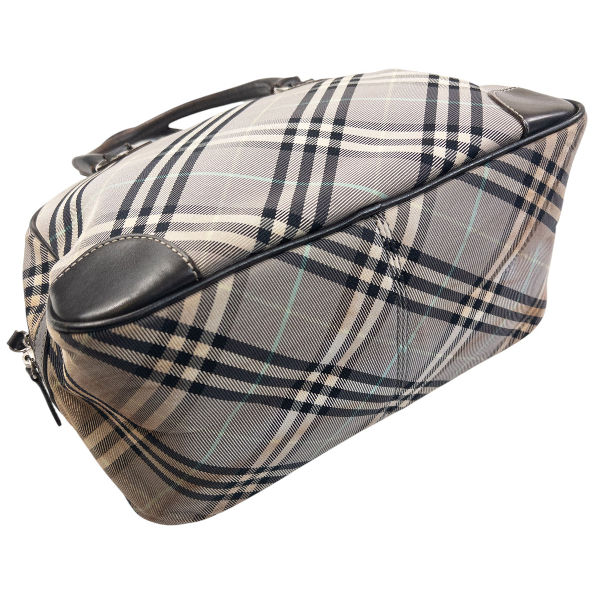 Vintage 2000s Burberry Blue Label Nova Check Handbag in grey, photo 6