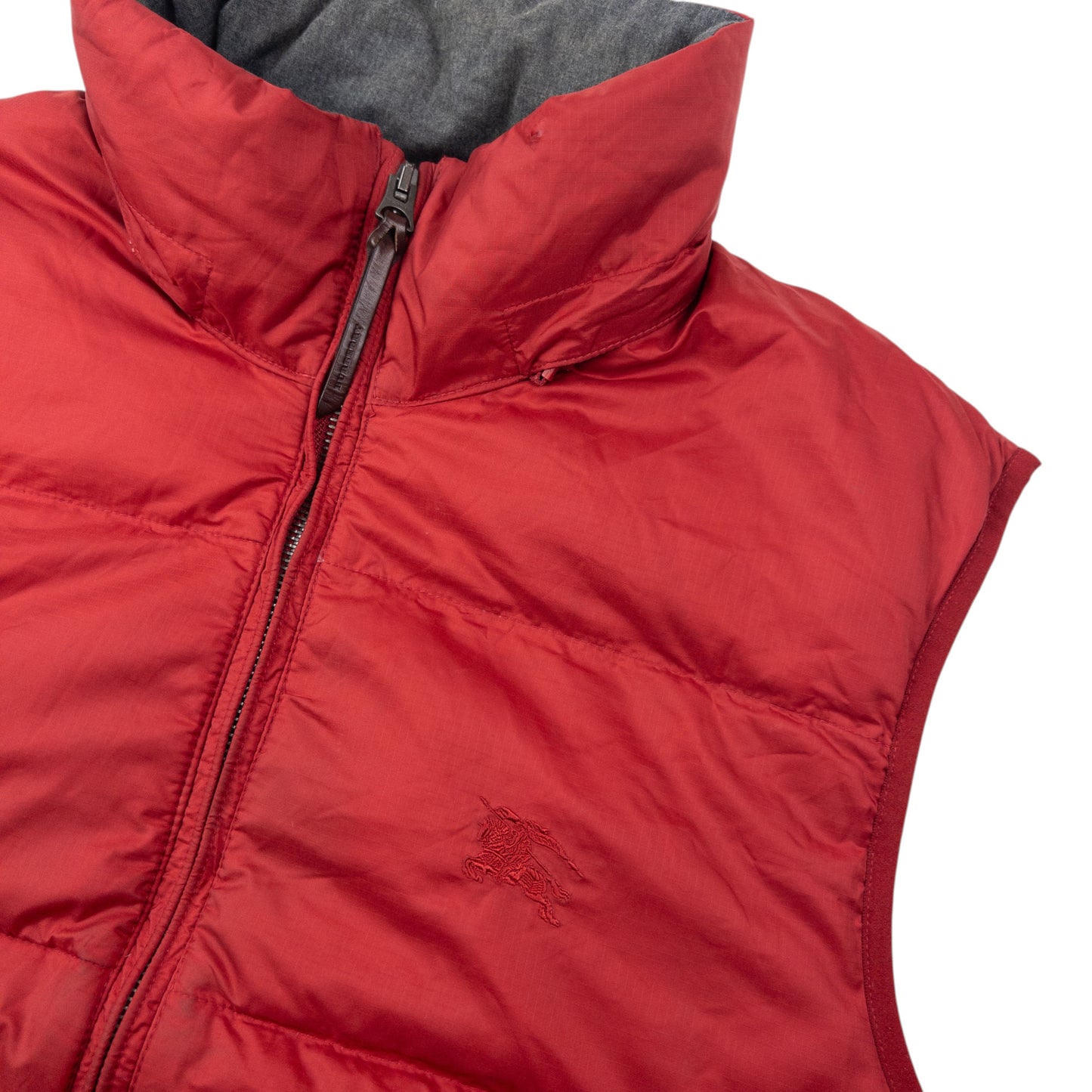 Vintage Burberry Brit Zip Up Puffer Gilet Size XL