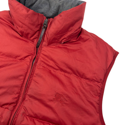 Vintage Burberry Brit Zip Up Puffer Gilet Size XL