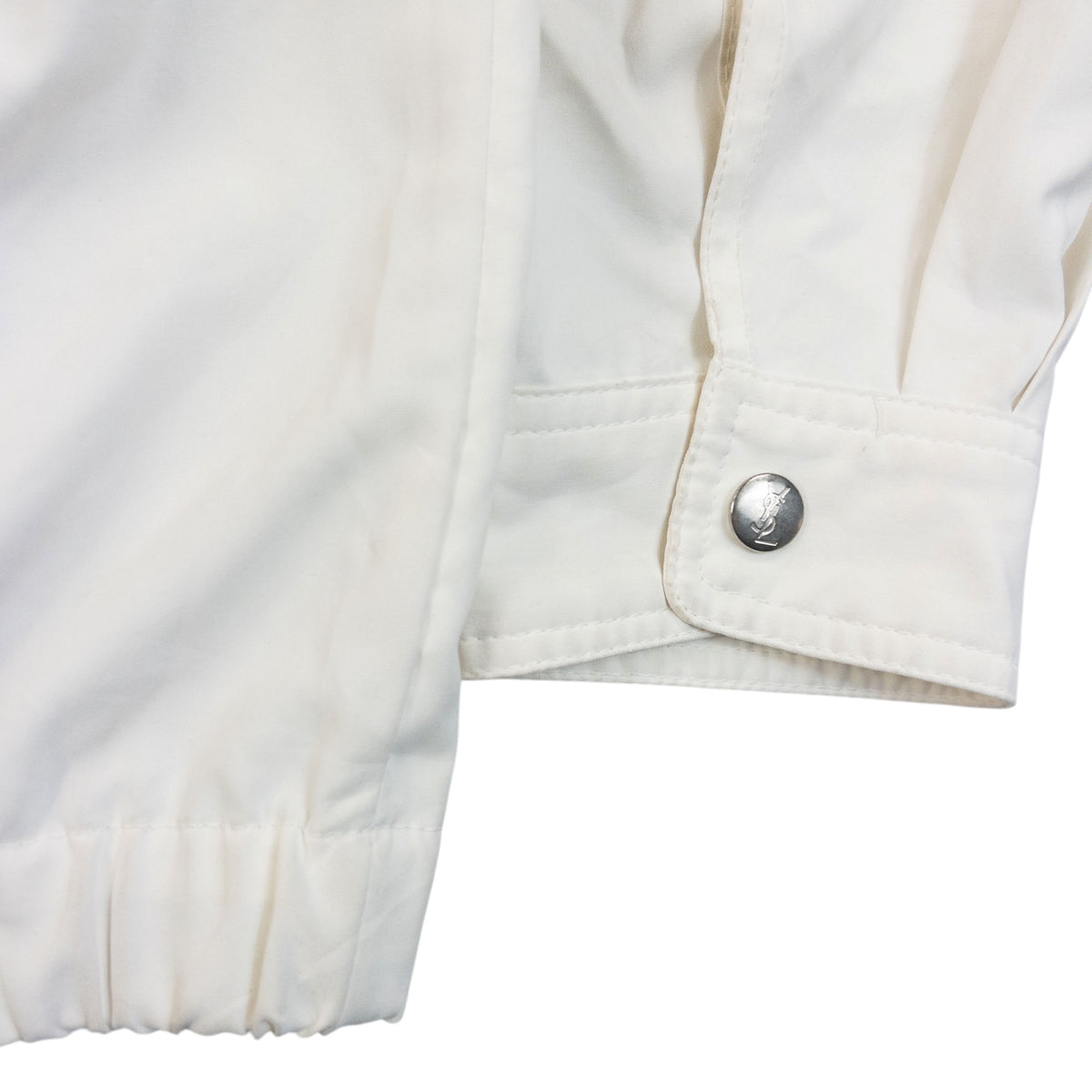 Vintage 90s YSL Yves Saint Laurent Harrington Jacket in white, photo 6