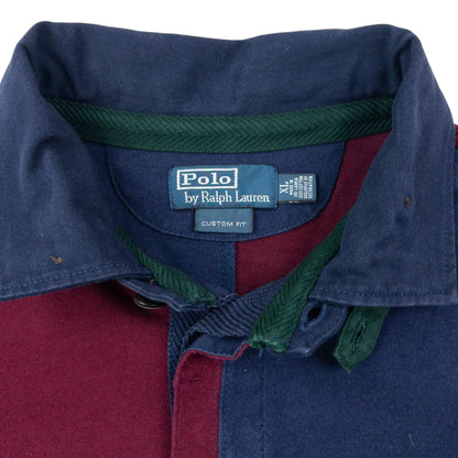 Vintage 90s Polo Ralph Lauren Long Sleeve Rugby Polo Shirt Size XL