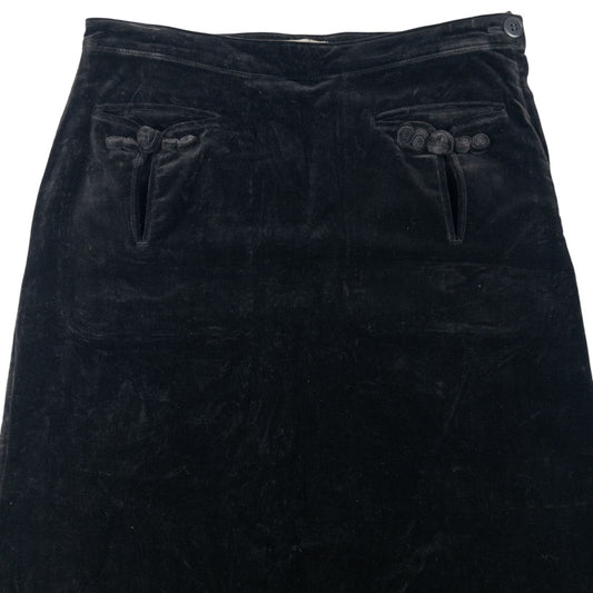 Vintage Workshop Yohji Yamamoto Velour Skirt Womens Size W28