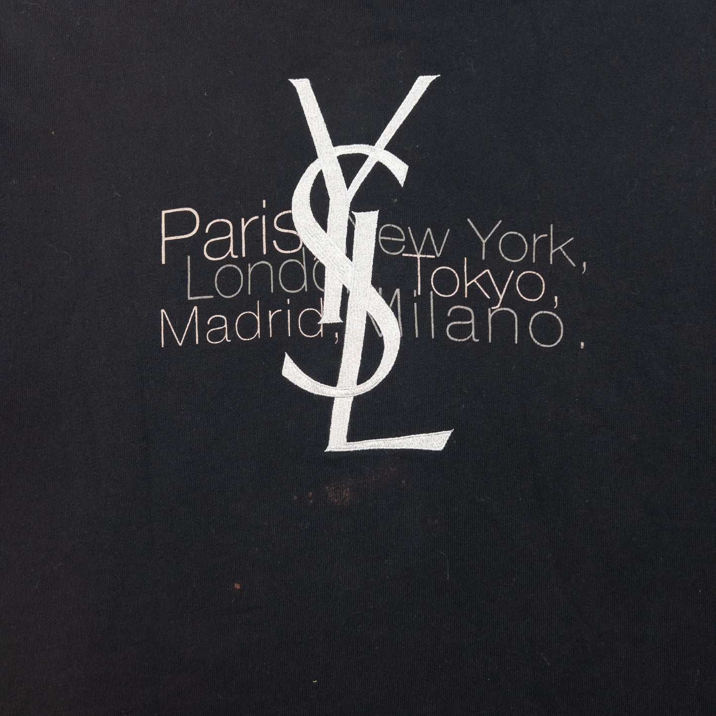Vintage YSL Yves Saint Laurent Embroidered Sweatshirt Size M