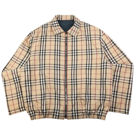Vintage Burberry Nova Check Reversible Zip Up Jacket Size L