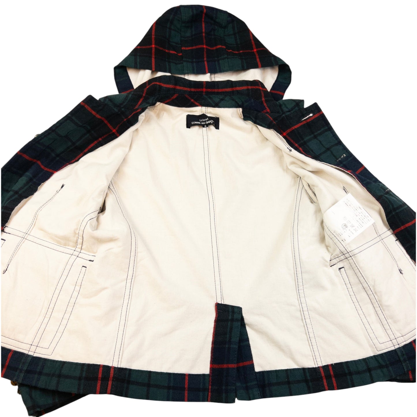 Vintage Comme Des Garçons Tricot Button Up Tartan Jacket Womens Size S