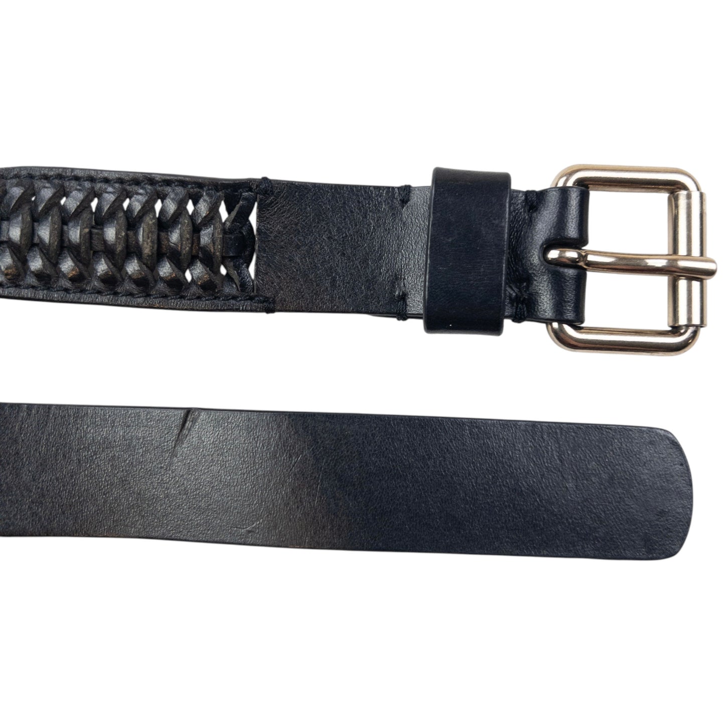 Vintage 2000s Burberry Braided Leather Belt Size W26