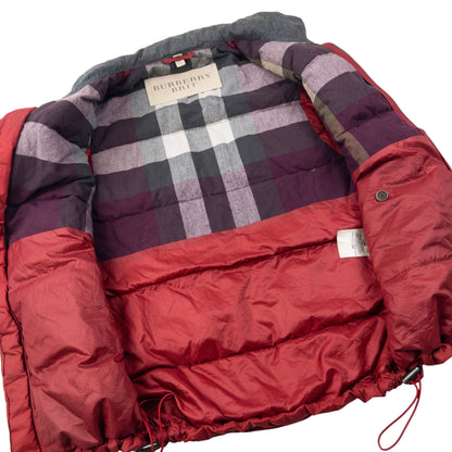 Vintage Burberry Brit Zip Up Puffer Gilet Size XL