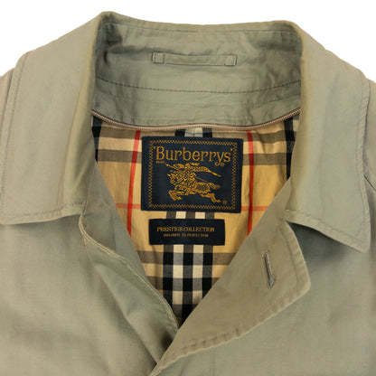 Vintage 80s Burberry Nova Check Lined Trench Jacket Size L