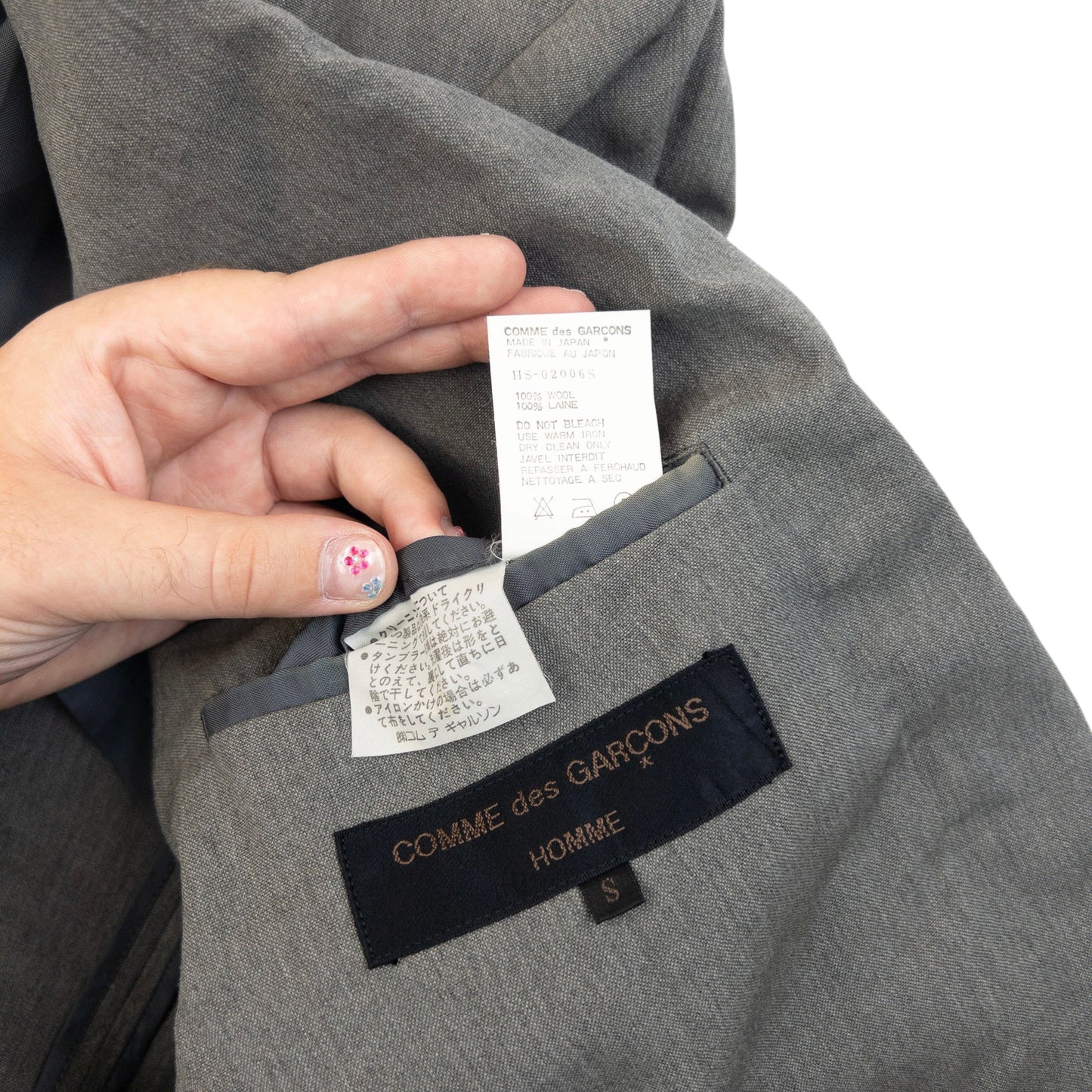Vintage 90s Comme Des Garçons Homme Blazer Jacket Size S