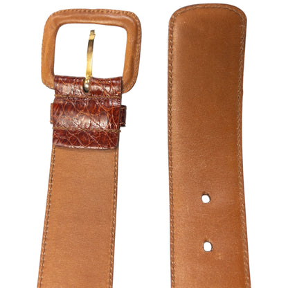 Vintage 2000s Prada Crocodile Leather Belt Size W26