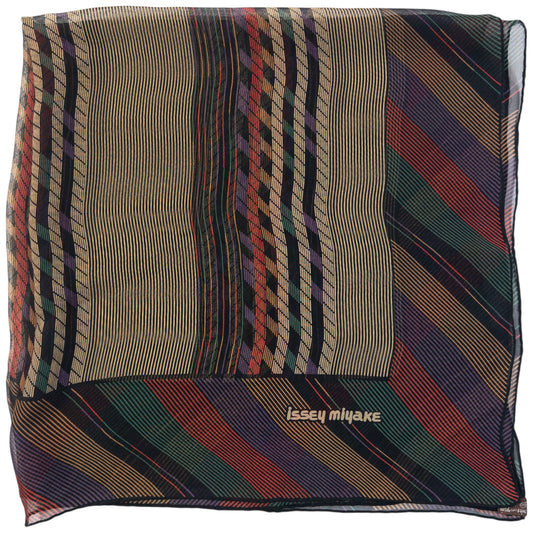 Vintage 90s Issey Miyake Sheer Pattern Silk Scarf