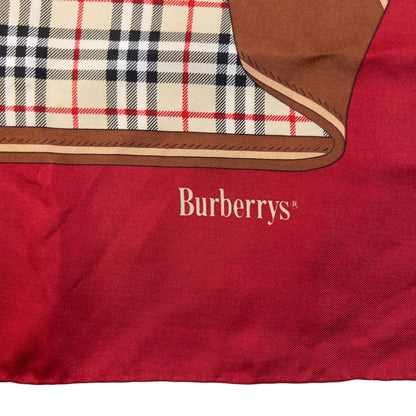 Vintage 90s Burberry Nova Check Silk Scarf