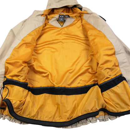 Vintage 2000s Oakley Zip Up Snowboarding Jacket in beige, photo 4