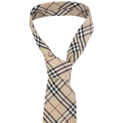 Vintage Burberry Nova Check Silk Tie