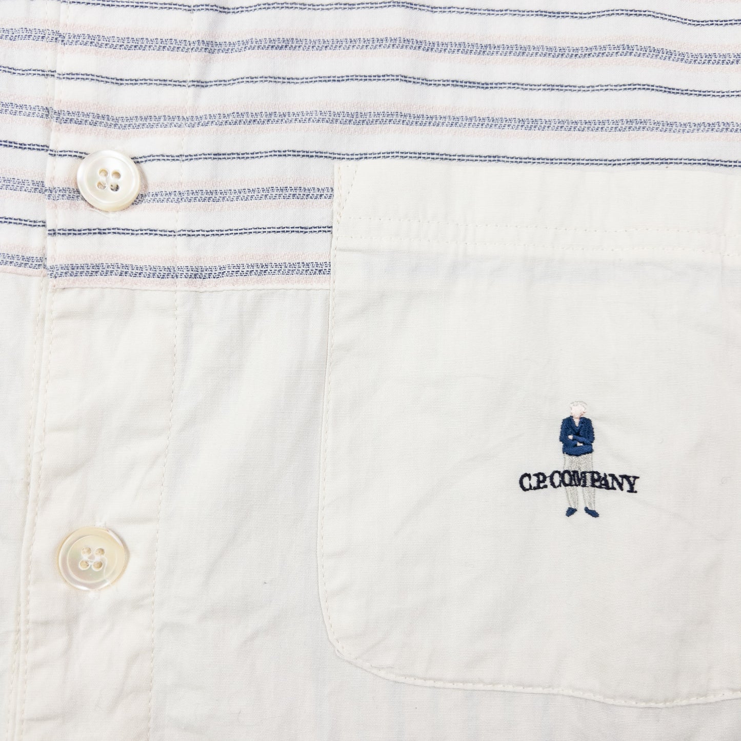 Vintage 90s CP Company Striped Long Sleeve Button Up Shirt Size S